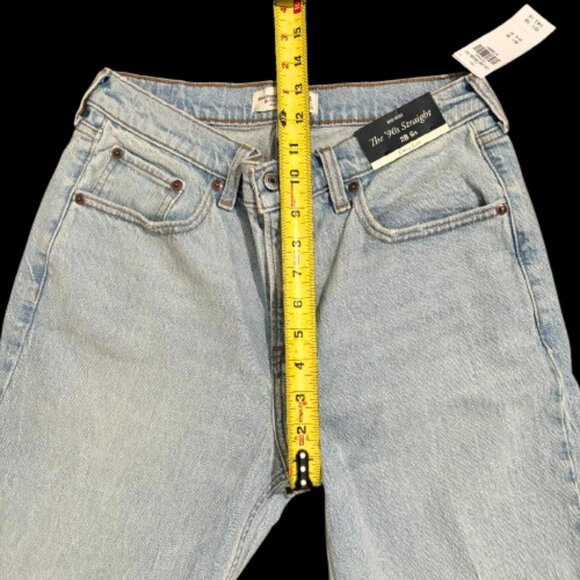 NWT Abercrombie & Fitch The 90"s Straight Mid Rise Curve Love Size 28 6 Short - Picture 13 of 16